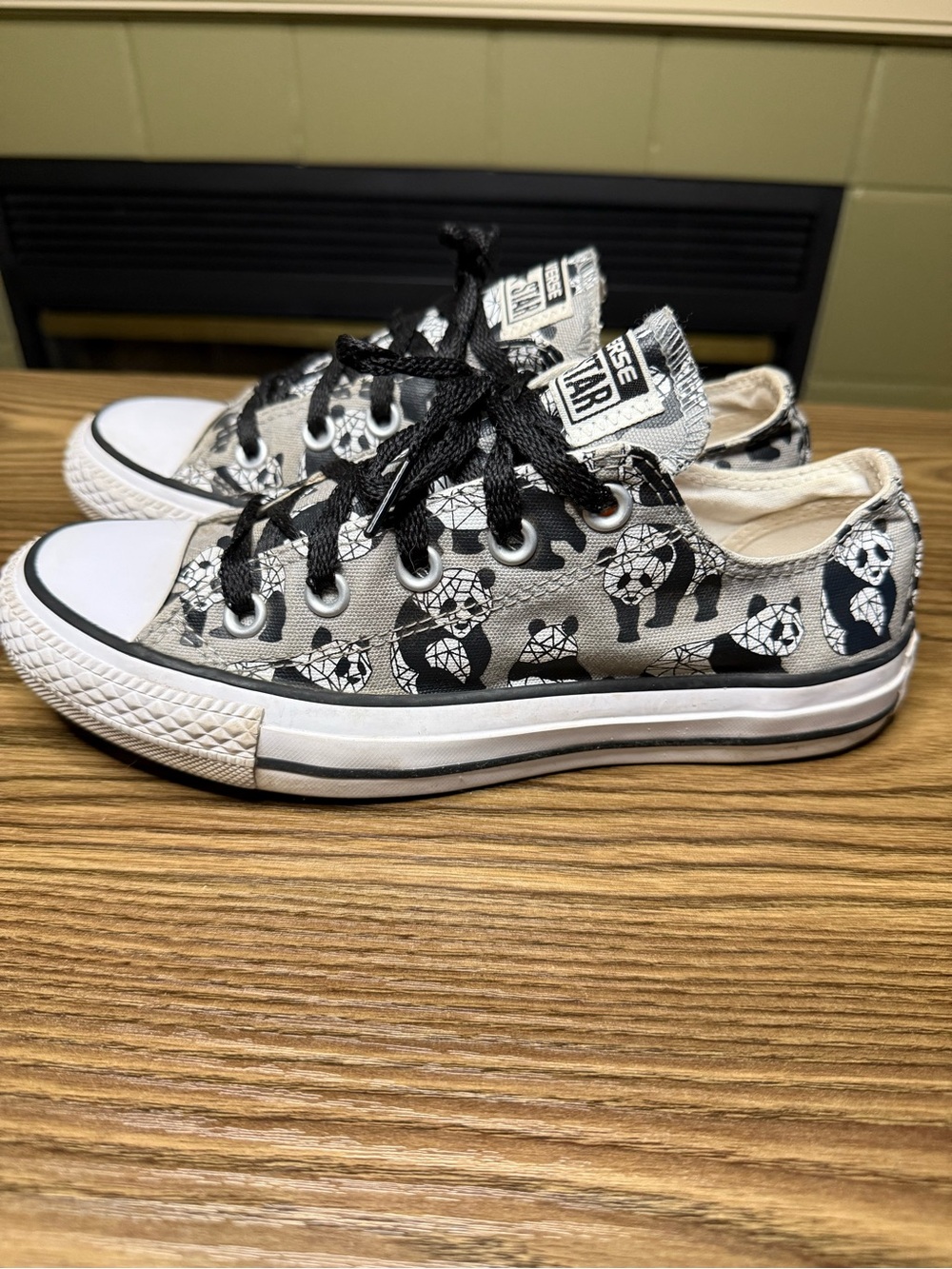 Converse Chuck Taylor All Star Ox Low Top RARE Geometric Panda-Size 6
